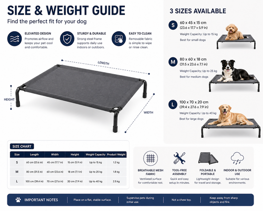 Dalkeith Pet ChillCore Elevated Cooling Dog Bed