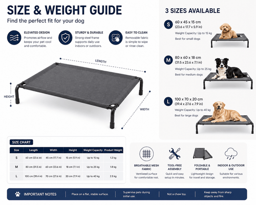 Dalkeith Pet ChillCore Elevated Cooling Dog Bed